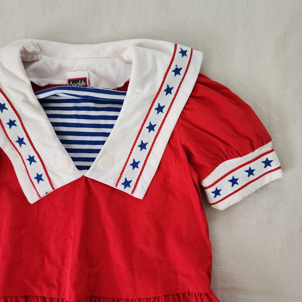 Vintage Chocolate Soup Sailor Dress kids 6/7 - Picture 2 of 7